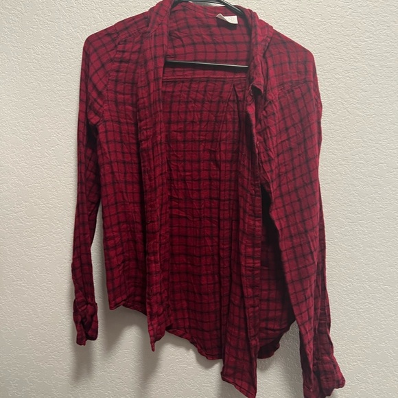 Medium abound red plaid button up - Picture 2 of 5